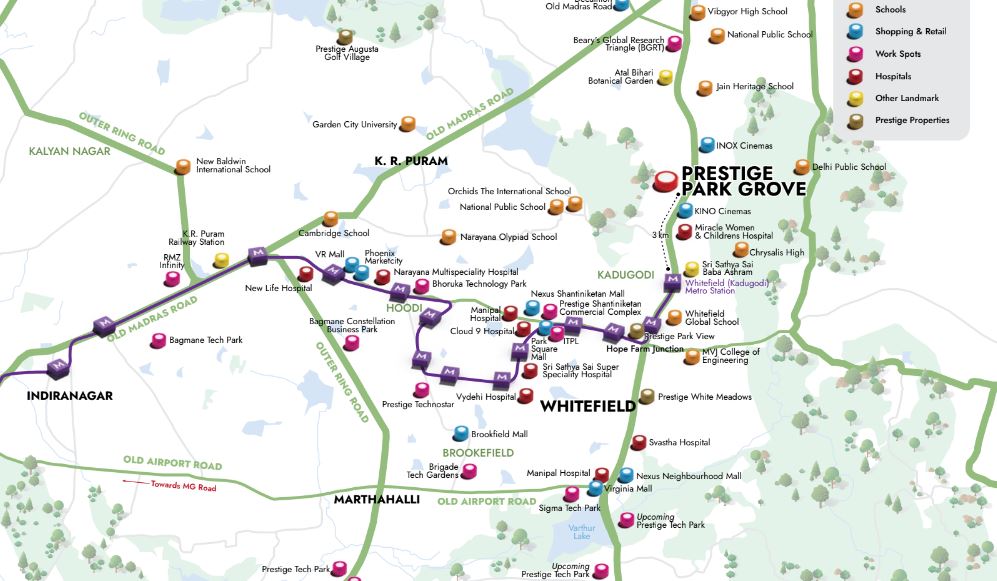 Prestige Park Grove Location Map